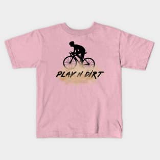 Gravel Bike Riding - Play N Dirt Kids T-Shirt